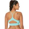 imageReebok Womens WOR Tri Back Medium Impact Training Sports BraSemi Classic TealSmall White Logo