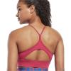 imageReebok Womens WOR Tri Back Medium Impact Training Sports BraSemi Proud PinkWhite Small Logo