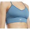 imageReebok Womens WOR Tri Back Medium Impact Training Sports BraSteely Blue