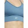 imageReebok Womens WOR Tri Back Medium Impact Training Sports BraSteely Blue