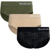 imageReebok Hipster Panties for Women  3 Pack Stretch Performance Seamless Underwear with Relaxed Tagless Waist SXLBlack JacquardIrish CreamGreen