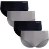 imageReebok Hipster Panties for Women  4 Pack Stretch Performance Seamless Underwear with Relaxed Tagless Waist SXLSharkskinBlack