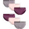 imageReebok Womens Bikinis  6 Pack Microfiber Seamless Womens Bikini Panties  Breathable Underwear for Women SXLGrapewine SpacedyeLotusSharkskin