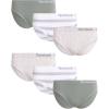 imageReebok Womens Bikinis  6 Pack Microfiber Seamless Womens Bikini Panties  Breathable Underwear for Women SXLNatural SpacedyeLily PadWhite Stripe