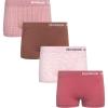 imageReebok Womens Boy Short Panties  4 Pack Stretch Performance Seamless Underwear for Women Tagless for Comfort Sizes SXLFoxglove  Rosewine  Nutmeg