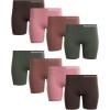 imageReebok Womens Boy Shorts Underwear  8 Pack Seamless Long Leg Boyshorts Panties for Women S3X available in Plus SizeFoxgloveJavaNutmegDark Forest