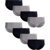 imageReebok Womens Hipster Briefs  8 Pack Stretch Performance Breathable Hipster Panties  Seamless Underwear for Women SXLSharkskinBlack