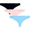 imageReebok Womens Thong Underwear  3 Pack or 6 Pack Performance Stretch Sexy Seamless Thong Panties for Women Sizes SXLBlueLotBlack