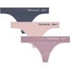 imageReebok Womens Thongs  3 Pack Performance Seamless Thongs for Women Sexy Panties  Breathable Underwear for Women SXLBlackened PearlLotusMauve Jacquard