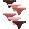 imageReebok Womens Thongs  6 Pack Performance Seamless Thongs for Women Sexy Panties  Breathable Underwear for Women SXLDark BrownPinkRust