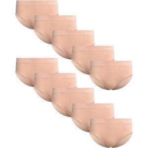 imageReebok Hipster Panties for Women  10 Pack Stretch Performance Seamless Underwear with Relaxed TagFree Waistband SXLAll Rose Dust