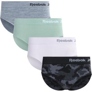 imageReebok Hipster Panties for Women  4 Pack Stretch Performance Seamless Underwear with Relaxed Tagless Waist SXLBlackGreenLilyGrey