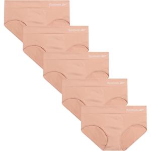 imageReebok Hipster Panties for Women  5 Pack Stretch Performance Seamless Underwear with Relaxed Tagless Waist SXLAll Rose Dust