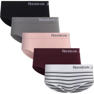 imageReebok Hipster Panties for Women  5 Pack Stretch Performance Seamless Underwear with Relaxed Tagless Waist SXLWhite