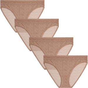 imageReebok Womens Bikini Underwear  4 Pack Lightweight Micro Mesh Bikini Underwear for Women Sizes SXLDusty Rose 4pk