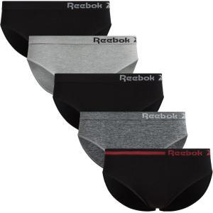 imageReebok Womens Bikini Underwear  5 Pack Stretch Performance Seamless Bikini Briefs  Breathable Underwear for Women SXLBlackLight Grey MelangeBlackCharcoal MelangeBlack