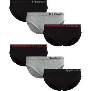imageReebok Womens Bikinis  6 Pack Microfiber Seamless Womens Bikini Panties  Breathable Underwear for Women SXLBlackLight GreyBlack