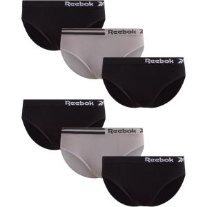 imageReebok Womens Bikinis  6 Pack Microfiber Seamless Womens Bikini Panties  Breathable Underwear for Women SXLBlackSharkskinBlack