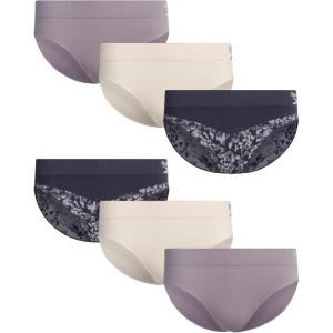 imageReebok Womens Bikinis  6 Pack Microfiber Seamless Womens Bikini Panties  Breathable Underwear for Women SXLMinimal Lilac GreySoft PinkGreystone Jacquard