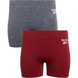 imageReebok Womens Boy Shorts Underwear  2 Pack Performance Mid Length Boyshort Panties  Seamless Underwear for Women SXLCharcoal MelangeRhubarb