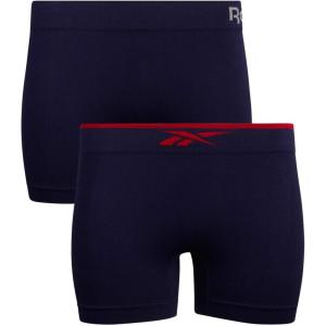 imageReebok Womens Boy Shorts Underwear  2 Pack Performance Mid Length Boyshort Panties  Seamless Underwear for Women SXLEvening Blue
