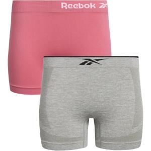 imageReebok Womens Boy Shorts Underwear  2 Pack Performance Mid Length Boyshort Panties  Seamless Underwear for Women SXLLight GreyRose Wine