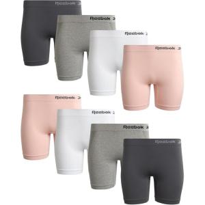 imageReebok Womens Boy Shorts Underwear  8 Pack Seamless Long Leg Boyshorts Panties for Women S3X available in Plus SizeLotusBlackened PearlWhiteLight Grey Melange