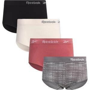 imageReebok Womens Briefs Underwear  4 Pack Seamless Stretch Performance High Cut or Boyshorts Panties for Women Sizes SXLBlackCreamWithered RoseSmoked Pearl Jacquard