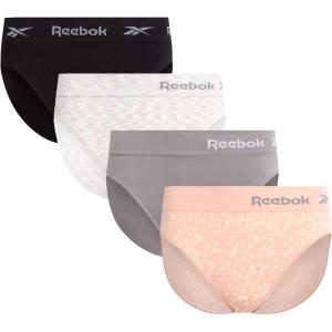 imageReebok Womens High Cut Underwear  4 Pack Breathable Soft Stretch MidRise Waist Brief Panties for Women Sizes SXLRose DustBlackSharkskinNatural