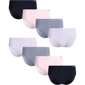 imageReebok Womens Hipster Briefs  8 Pack Stretch Performance Breathable Hipster Panties  Seamless Underwear for Women SXLOrchid HushLotusSharkskinBlack