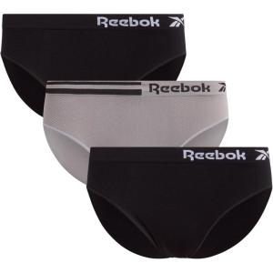 imageReebok Womens Underwear  3 Pack Microfiber Seamless Womens Bikini Panties  Breathable Underwear for Women SXLBlackSharkskinBlack