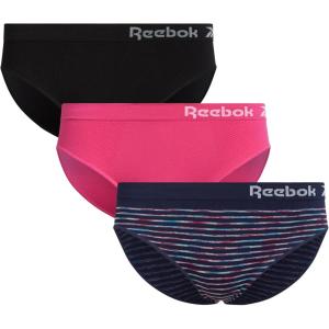 imageReebok Womens Underwear  3 Pack Microfiber Seamless Womens Bikini Panties  Breathable Underwear for Women SXLScuba BlueBeetroot PurpleBlack