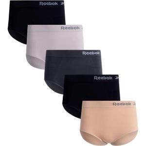 imageReebok Womens Underwear Briefs  510 Pack HighWaisted Performance Stretch Seamless Underwear for Women Sizes SXLBlackDark GreyDusty RosePale GreyBlack5pk
