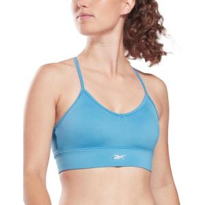 imageReebok Womens WOR Tri Back Medium Impact Training Sports BraEssential Blue