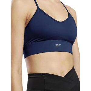 imageReebok Womens WOR Tri Back Medium Impact Training Sports BraVector Navy
