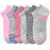imageReebok Womens Athletic Socks  Performance Cushioned Low Cut Socks 6 PackGreyPink