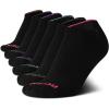 imageReebok Womens Athletic Socks  Performance Cushioned Low Cut Socks 6 PackAll Black
