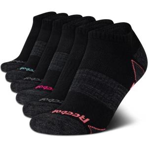 imageReebok Womens Athletic Socks  Performance Cushioned Low Cut Socks 6 PackBlack