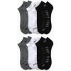 imageReebok Mens Low Cut Socks  12 Pack Performance Cushion Comfort No Show Socks  Breathable Athletic Socks for Men 6125Black Grey White