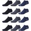 imageReebok Mens Low Cut Socks  12 Pack Performance Cushion Comfort No Show Socks  Breathable Athletic Socks for Men 6125Navy Assortment