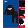 imageReebok Baby Boys Pants Set  2 Piece Pullover Hoodie and Joggers Jog Set  Cozy Fleece Play Wear Pant Sets for Toddler SizesBlack