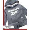 imageReebok Baby Boys Pants Set  2 Piece Pullover Hoodie and Joggers Jog Set  Cozy Fleece Play Wear Pant Sets for Toddler SizesDark Grey Heather