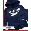 imageReebok Baby Boys Pants Set  2 Piece Pullover Hoodie and Joggers Jog Set  Cozy Fleece Play Wear Pant Sets for Toddler SizesVector Navy