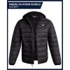 imageReebok Mens Jacket  Lightweight Hooded Quilted Puffer Coat  Warm Insulated Winter Jacket for Men S4XCharcoal