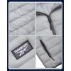 imageReebok Mens Jacket  Lightweight Hooded Quilted Puffer Coat  Warm Insulated Winter Jacket for Men S4XIce Grey