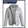 imageReebok Mens Jacket  Lightweight Hooded Quilted Puffer Coat  Warm Insulated Winter Jacket for Men S4XIce Grey