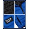 imageReebok Mens Jacket  Lightweight Hooded Quilted Puffer Coat  Warm Insulated Winter Jacket for Men S4XVector Blue