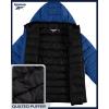 imageReebok Mens Jacket  Lightweight Hooded Quilted Puffer Coat  Warm Insulated Winter Jacket for Men S4XVector Blue