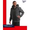 imageReebok Mens Jacket  Warm Insulated Quilted Puffer Jacket with Sweater Fleece Sleeves  Hooded Outdoor Jacket for Men MXLBlack
