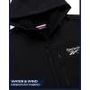 imageReebok Mens Jacket  Water Resistant Zip Up Sherpa Fleece Lined Softshell Mens Lightweight Jacket  Winter Jackets for MenBlack Ink